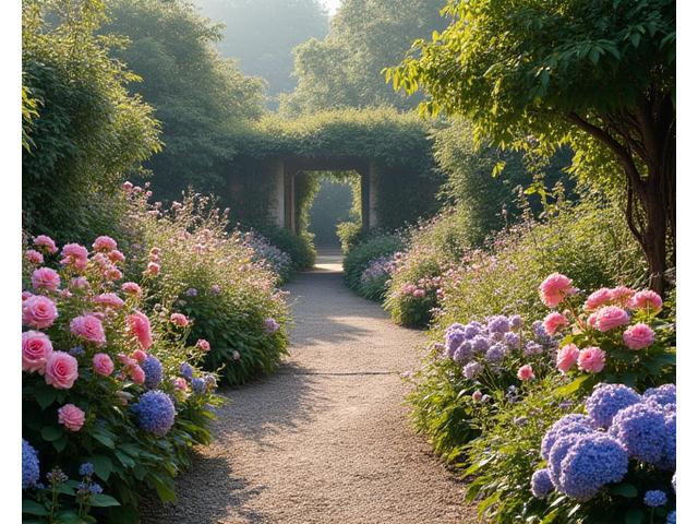 풍성하고 로맨틱한 분위기의 영국식 정원
