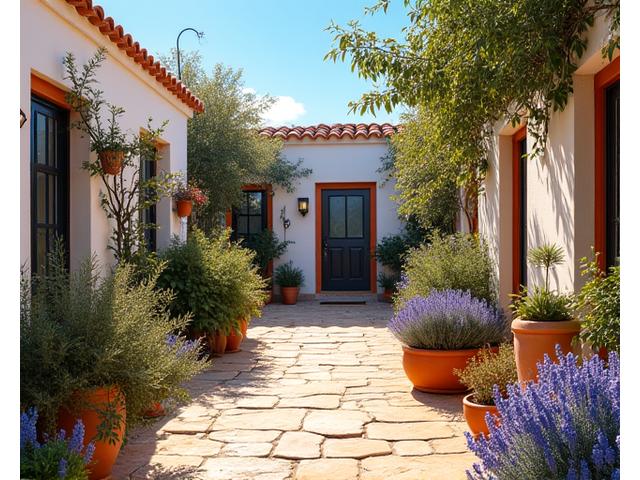 따뜻하고 활기찬 느낌의 지중해식 정원