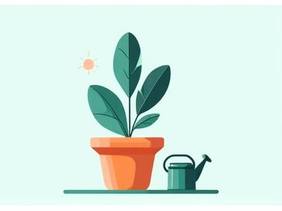 손쉬운 관리가 가능한 식물 삽화