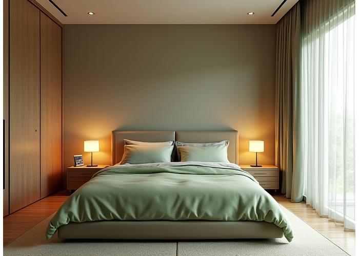 편안하고 아늑한 호텔식 침실 인테리어