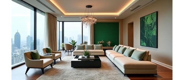 강남구 아파트 전체 리모델링 후 거실 전경