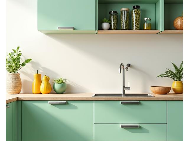 깔끔하게 정리된 주방의 모습