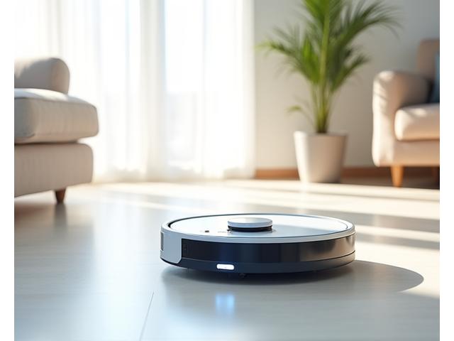 로봇 청소기가 청소하는 깨끗한 바닥