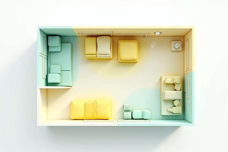 소형 아파트 내 기능별 영역 분할 및 동선 최적화 평면도